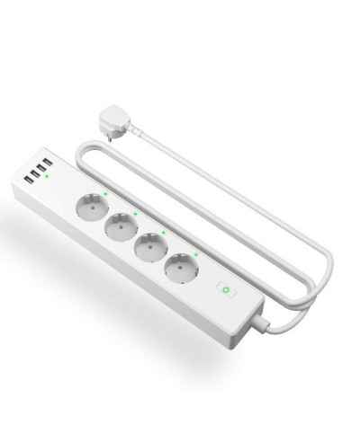 Inteligentna listwa zasilająca WiFi Meross MSS425FHK(EU), 4 gniazda + 4x USB (HomeKit)