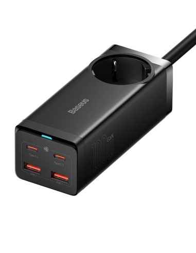 Ładowarka sieciowa / listwa zasilająca Baseus GaN3 Pro 2x USB + 2xUSB-C + AC, 100W (czarna)