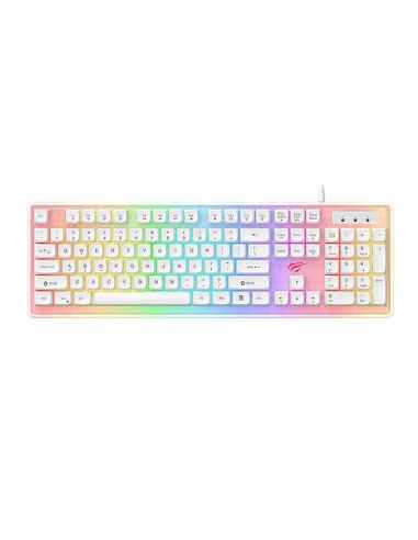 Mechaniczna klawiatura gamingowa Havit KB876L RGB (biała)