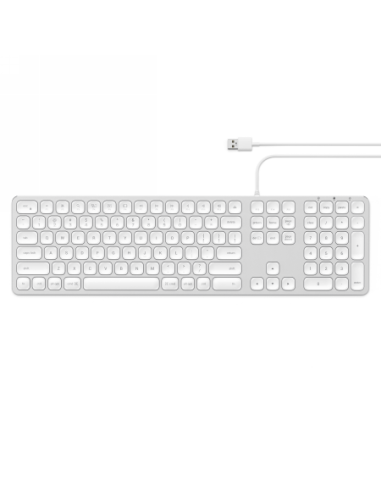 Klawiatura Satechi Aluminum Wired Keyboard z układem numerycznym USB-A (srebrny)