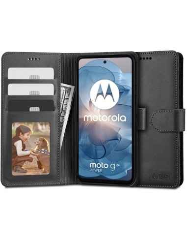 Etui Tech-Protect Wallet Motorola Moto G24 / G24 Power / G04 Black