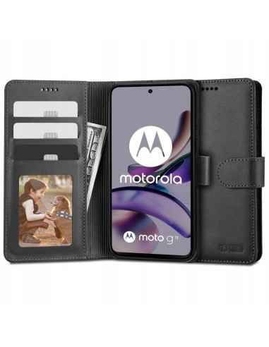 Etui Tech-Protect Wallet Motorola Moto G13/G23/G53 5G Black