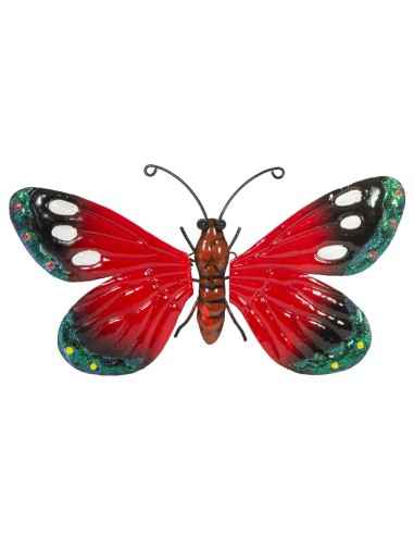 MOTYL DEKORACYJNY 26CM CZERWONY