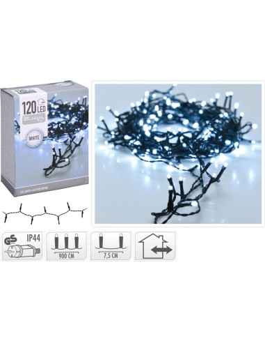 LAMPKI CHOINKOWE ŁAŃCUCH ŚWIETLNY 120 LED ZIMNY BIAŁY