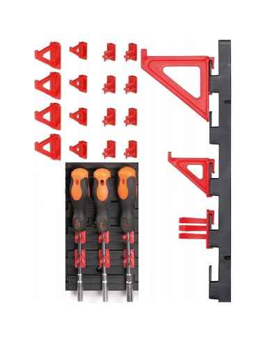 ZESTAW WIESZAKÓW UCHWYTÓW DO TABLICY WARSZTATOWEJ 16SZT KISTENBERG