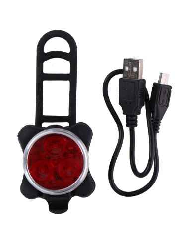 TYLNE ŚWIATŁO ROWEROWE 3 LED SMD DUNLOP ŁADOWANIE USB