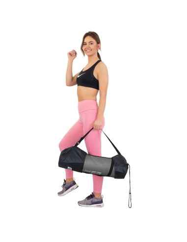 MATA FITNESS NBR ANTYPOŚLIZGOWA CIEMNO SZARA I TORBA 180X60X1,5CM EB FIT