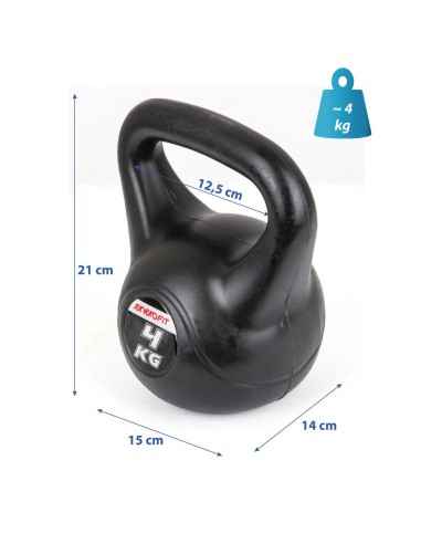 HANTLA KOMPOZYTOWA KETTLEBELL 4 KG ODWAŻNIK ENERO FIT