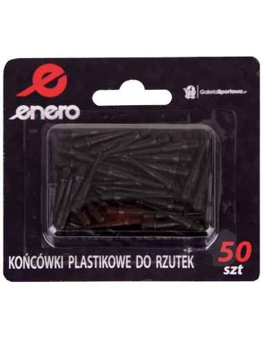 KOŃCÓWKA DART DO RZUTEK PLASTIKOWE - SPARE 50 SZT CZARNE ENERO